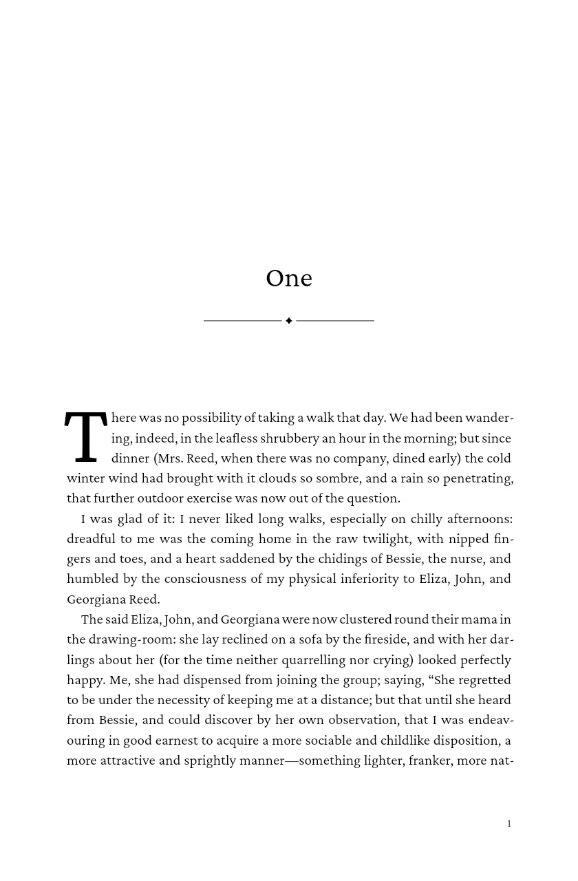 First typeset page of Jane Eyre